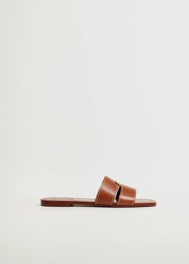 Leather straps sandals | MANGO (US)