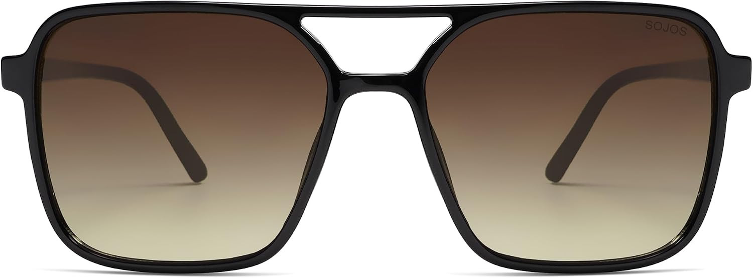 SOJOS Trendy Vintage Aviator Square Sunglasses Womens Men SJ2327 | Amazon (US)