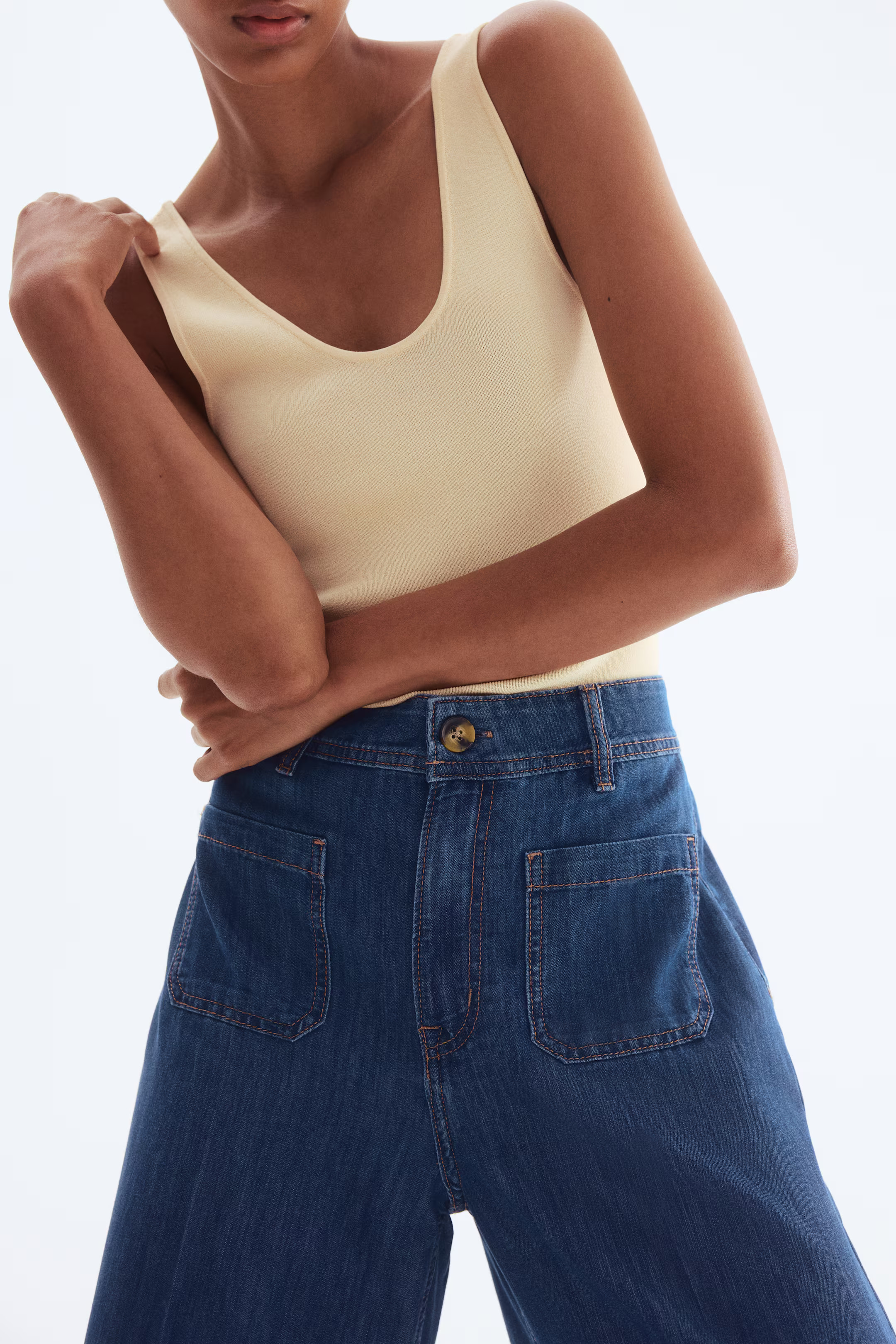 Wide High Jeans - Denimblau - Ladies | H&M AT | H&M (DE, AT, CH, NL, FI)