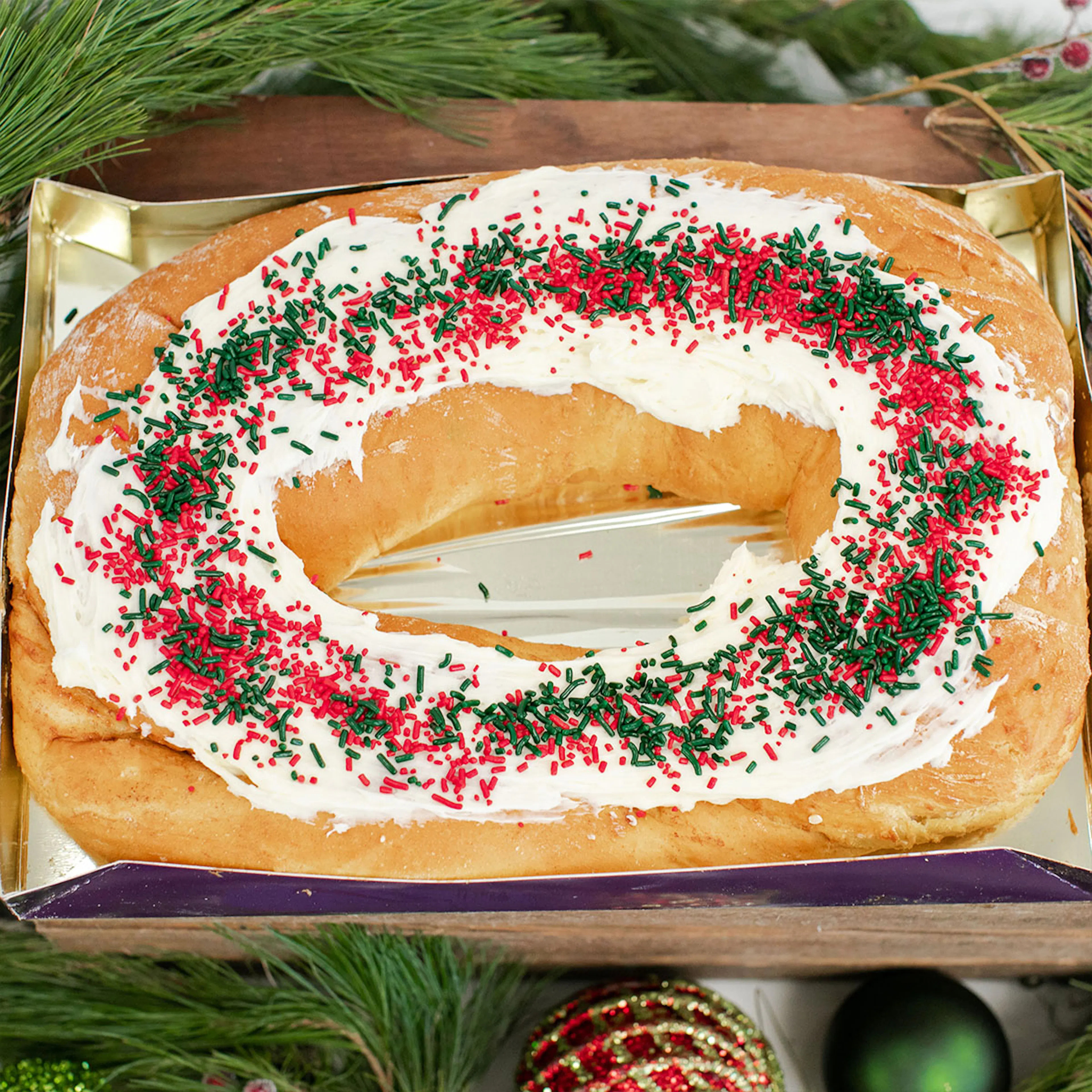 Christmas Kringle Cake by Gambino's Bakery King Cakes | Goldbelly | Goldbelly