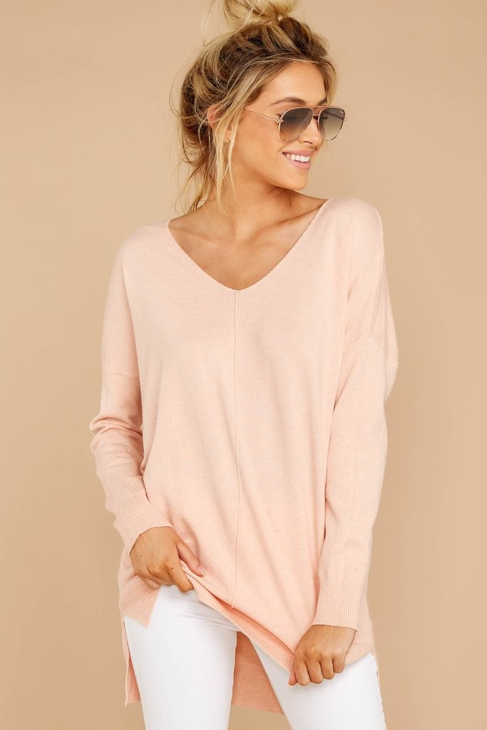 Wind Down Blush Pink Sweater | Red Dress 