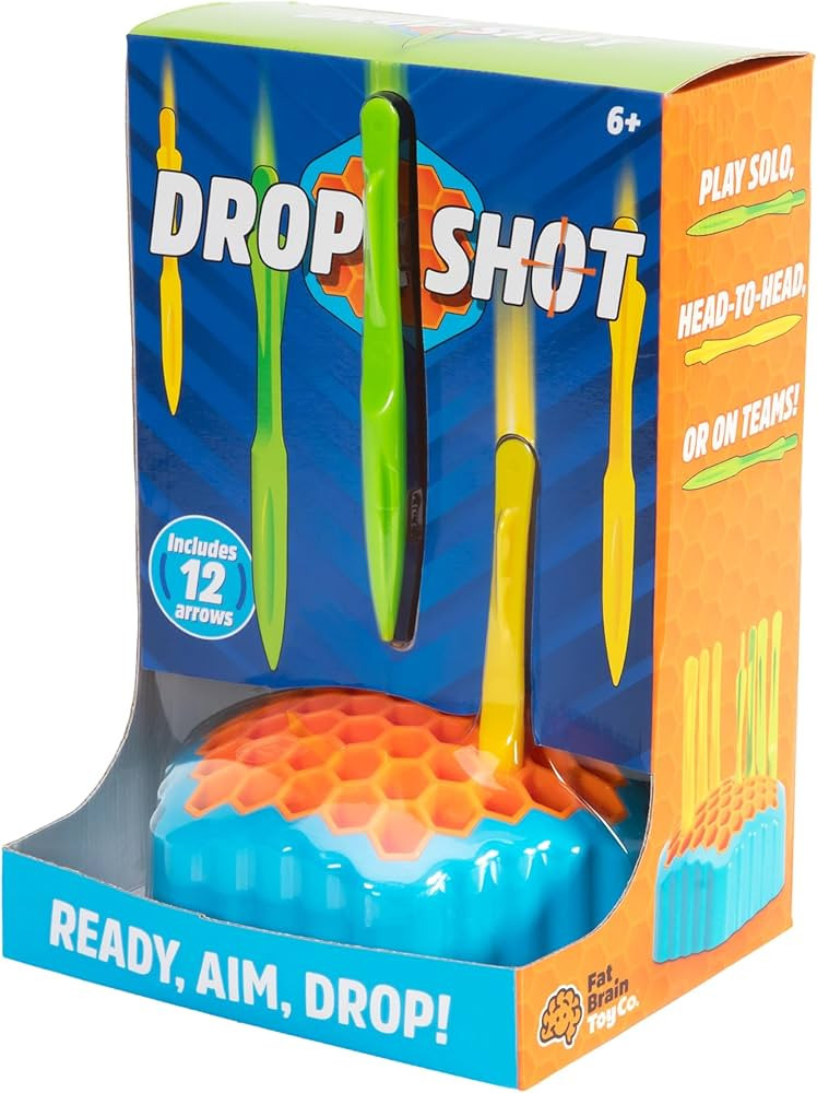 Fat Brain Toys Drop Shot - Ready, Aim, Drop! 2-Player Skill Game for Ages 6+ | Amazon (US)