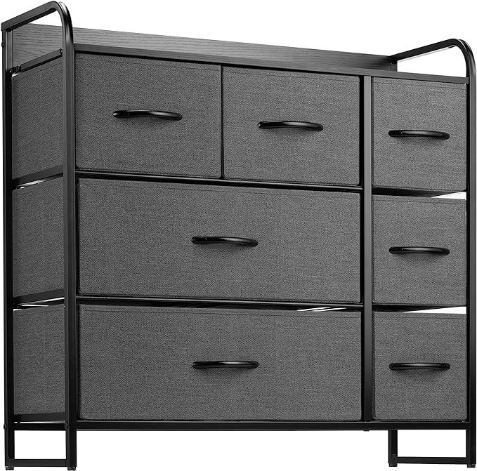 7 Drawer Dresser Organizer Fabric Storage Chest for Bedroom, Hallway, Entryway, Closets, Nurserie... | Amazon (US)