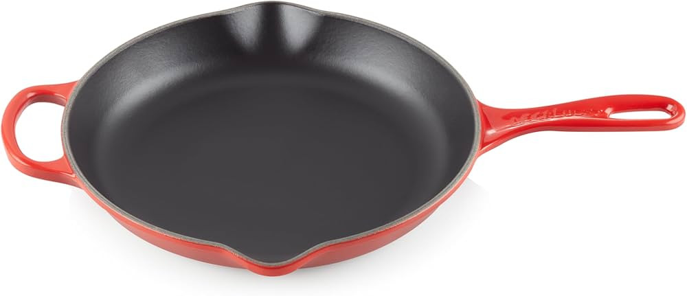 Le Creuset Enameled Cast Iron Signature Iron Handle Skillet, 10.25" (1-3/4 qt.), Cerise | Amazon (US)