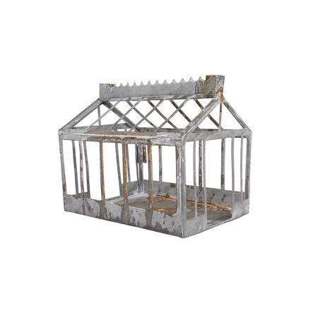 Creative Co-Op Galvanized Metal House with Distressed Finish | Walmart (US)