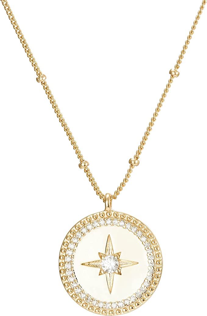 18K Gold Star Necklace for Women Gold Pendant Necklace Trendy Jewelry Gold Chain Necklace for Wom... | Amazon (US)