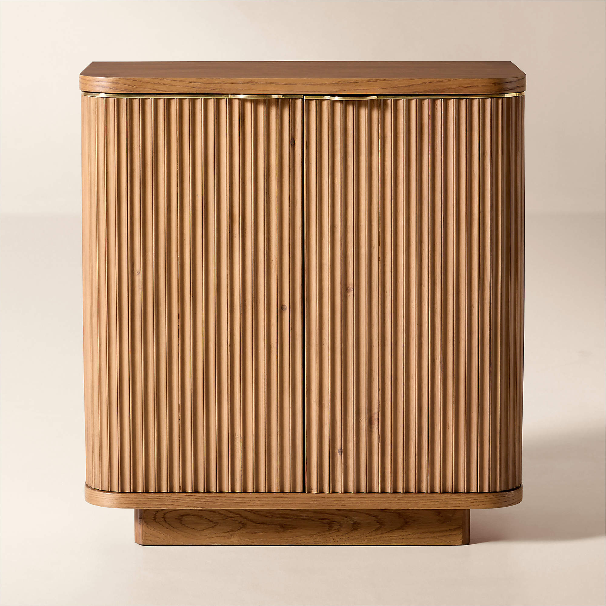 Davison 30" Fluted Oak Cabinet + Reviews | CB2 | CB2