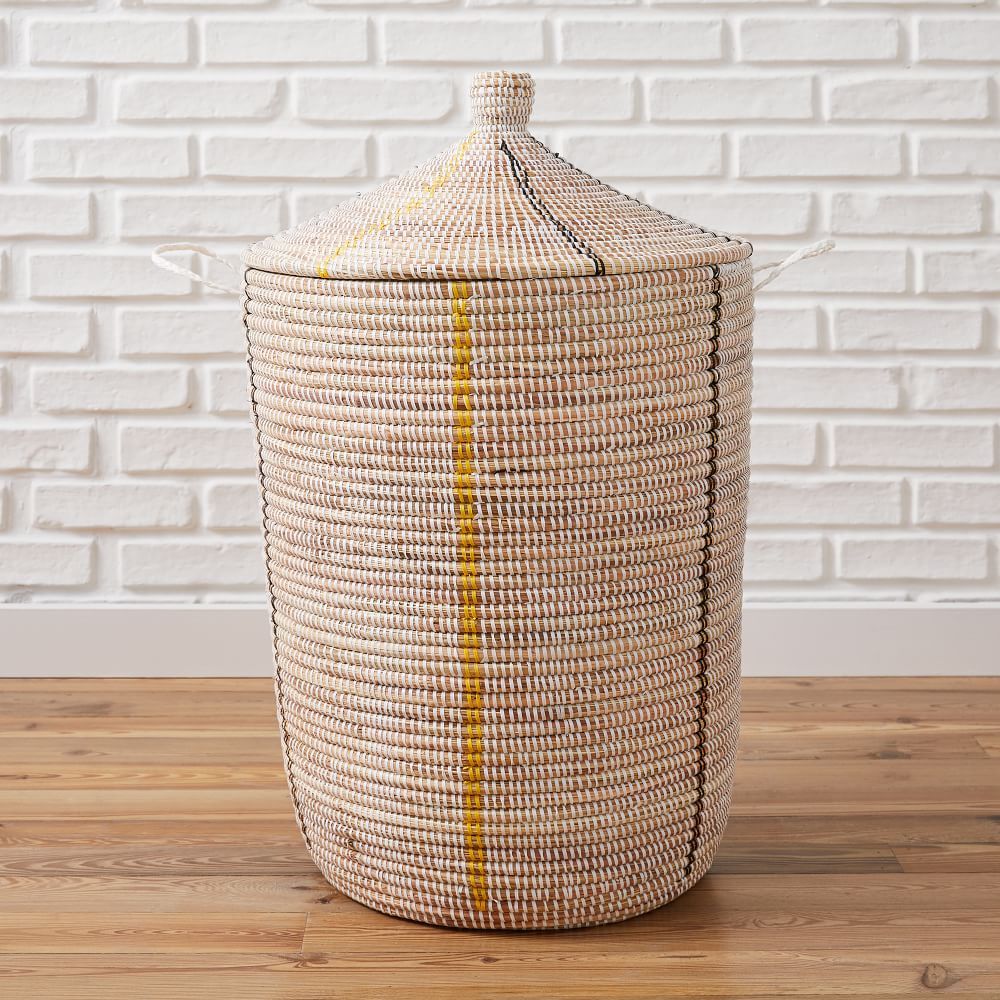 Graphic Millet Lidded Baskets | West Elm (US)