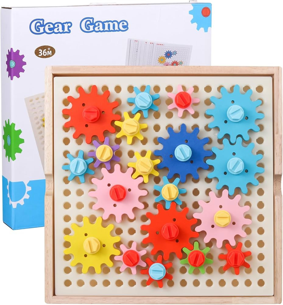 Wooden Gears Toys for Kids, Smart Toys Critical Thinking Puzzle Games, Gears Creative Kids Games ... | Amazon (US)