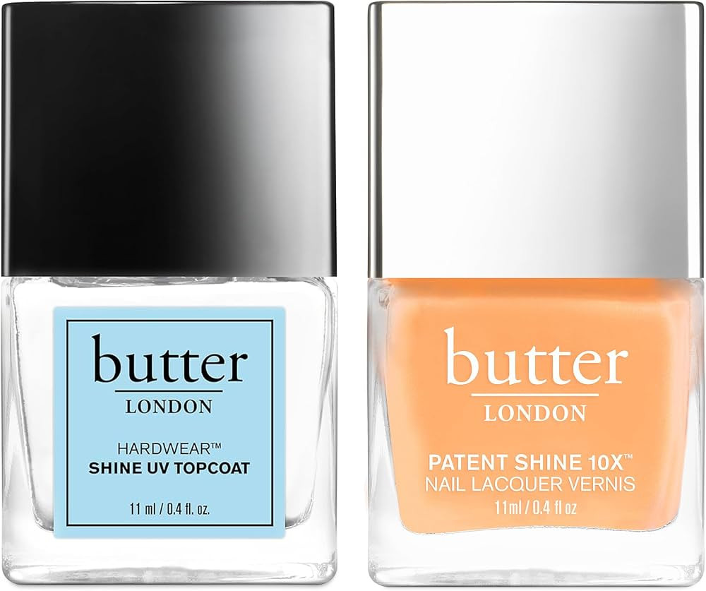butter LONDON Nail Polish Set - UV Gel Top Coat & Nail Lacquer, (Pop Orange) | Amazon (US)