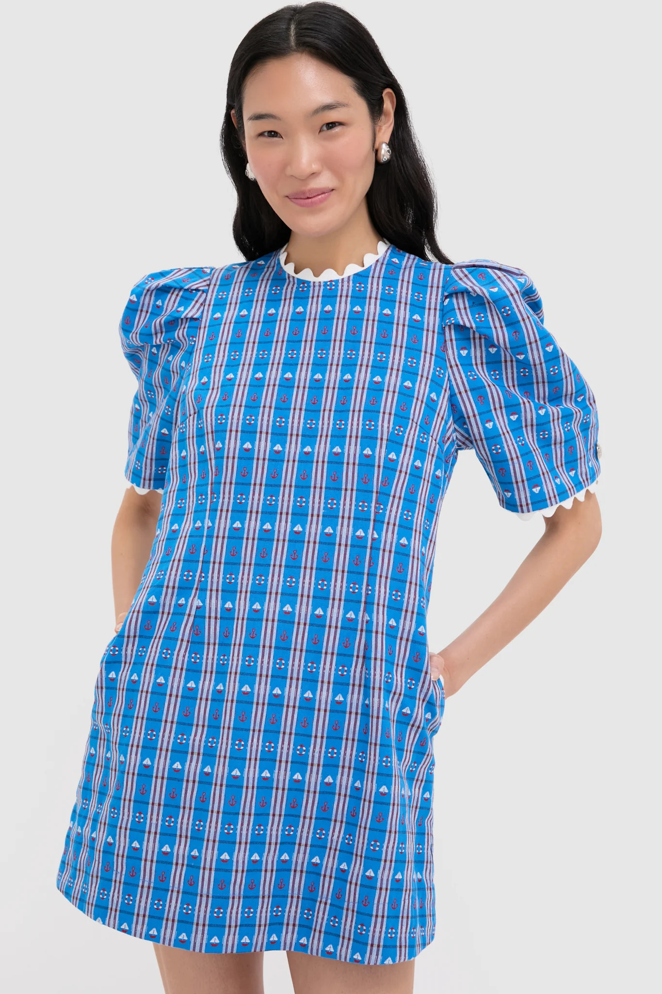 Blue Carmen Dress | Tuckernuck (US)