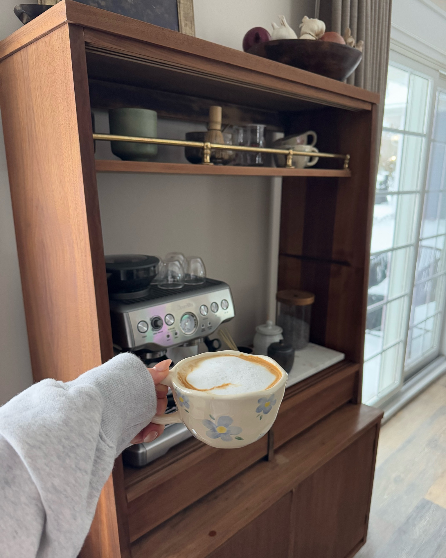 Favorite coffee mugs 🩵 also linking to what I can in our little coffee nook ☕️ the actual cabinet Was a fb marketplace find! 

Coffee mugs, gold details, Breville coffee machine, Breville espresso machine 

#LTKHome