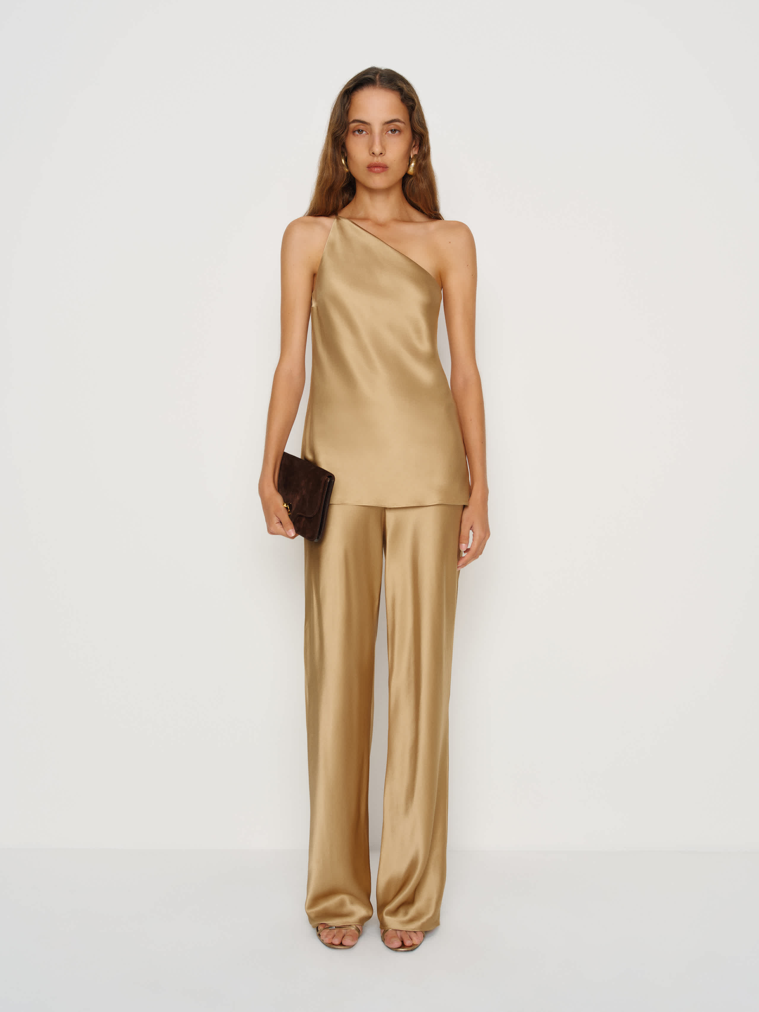 Reformation Samantha Silk Two Piece Yellow 2 | Reformation (Global)