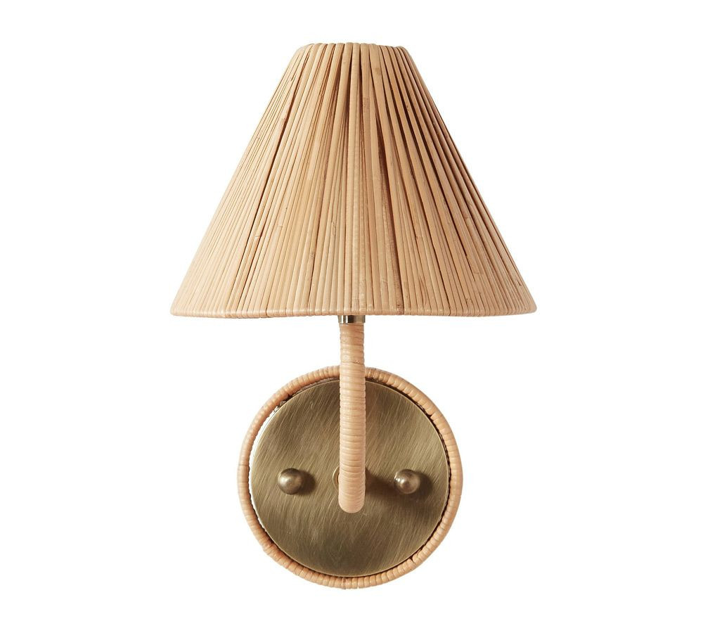Dayna Rattan Sconce, Natural | Pottery Barn (US)