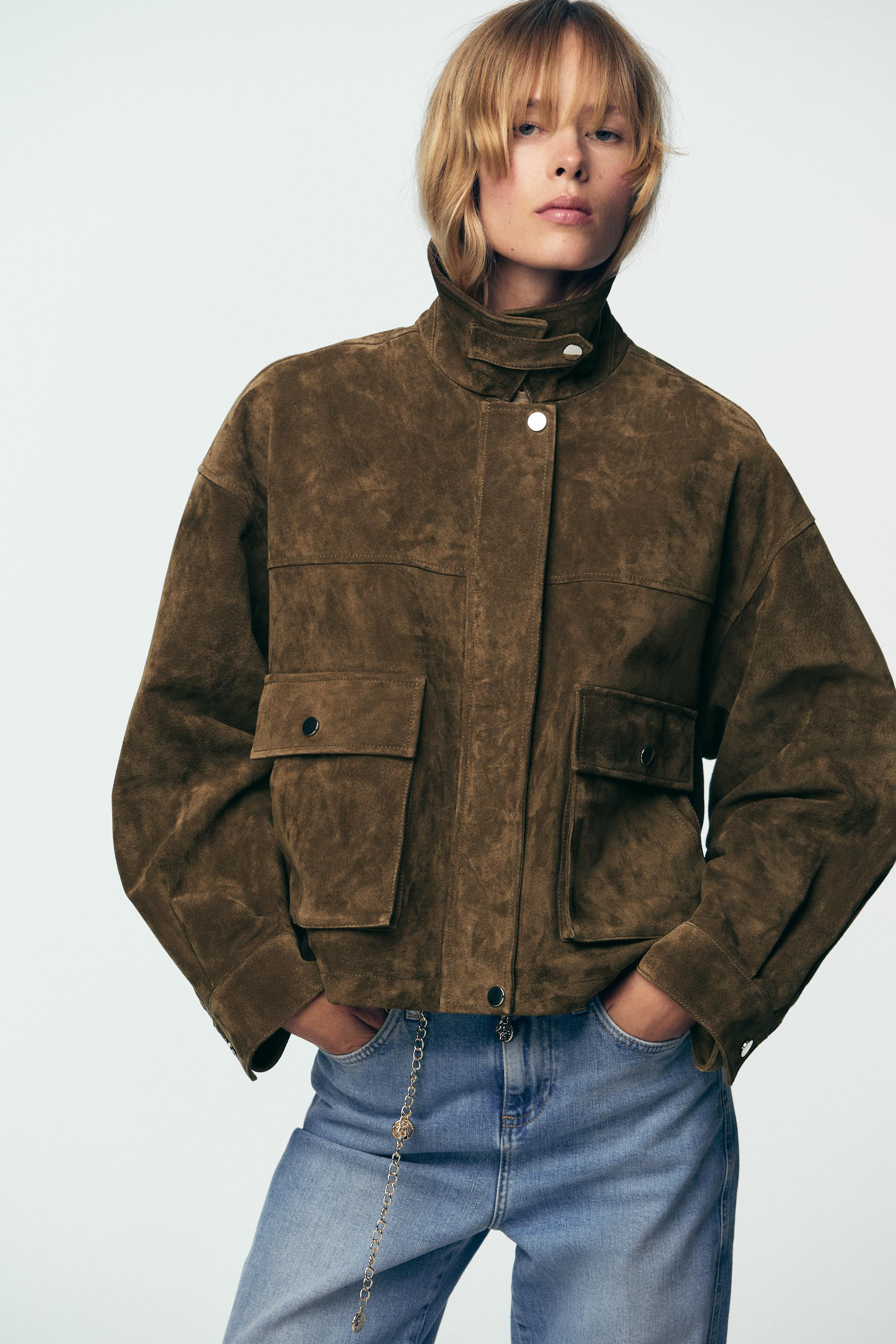 100% LEATHER BOMBER JACKET | Zara Canada