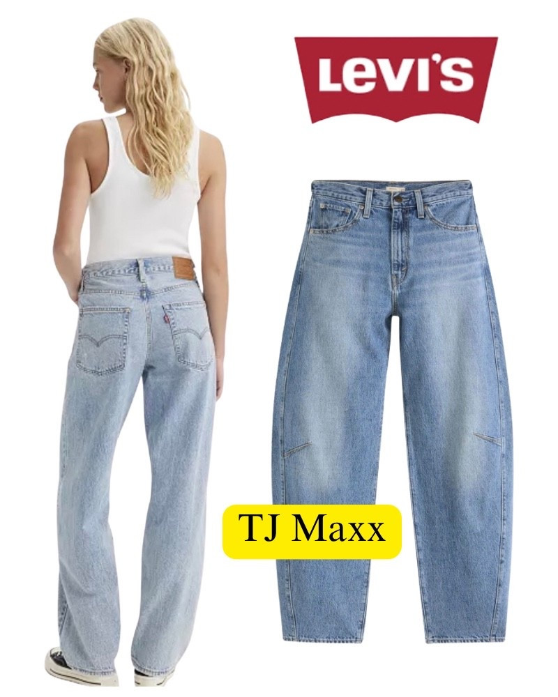 I found a ton of Levi’s jeans on sale at TJ Maxx! Barrel jeans, 90s jeans, denim, pants, designer deals.

#LTKSaleAlert