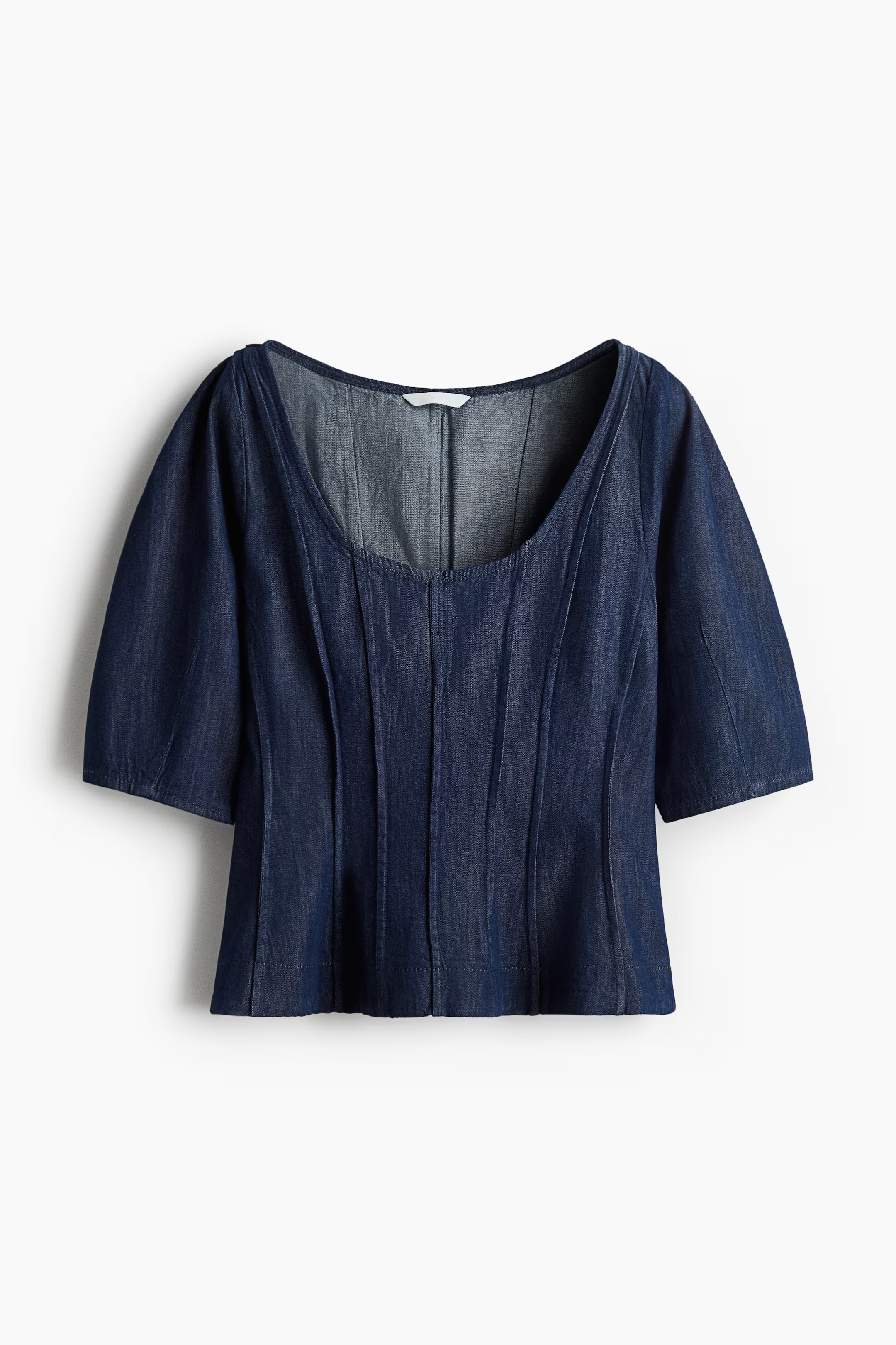 Denim peplum blouse | H&M (UK, MY, IN, SG, PH, TW, HK)