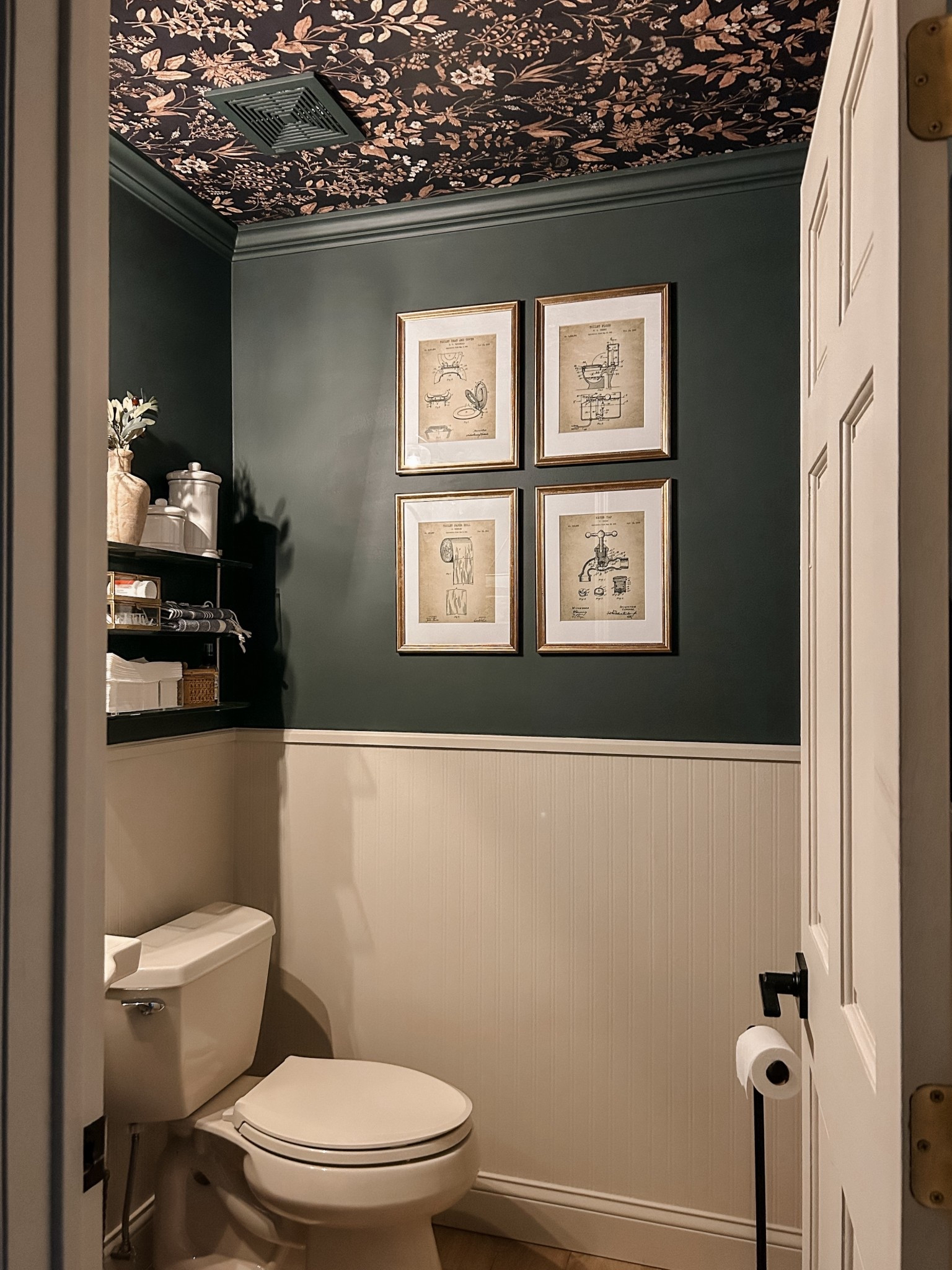 Powder Room Sources

Wallpaper is Herbarium in Navy by Milton & King, but I’m linking a very similar, more affordable optionn

#LTKHome #LTKSaleAlert