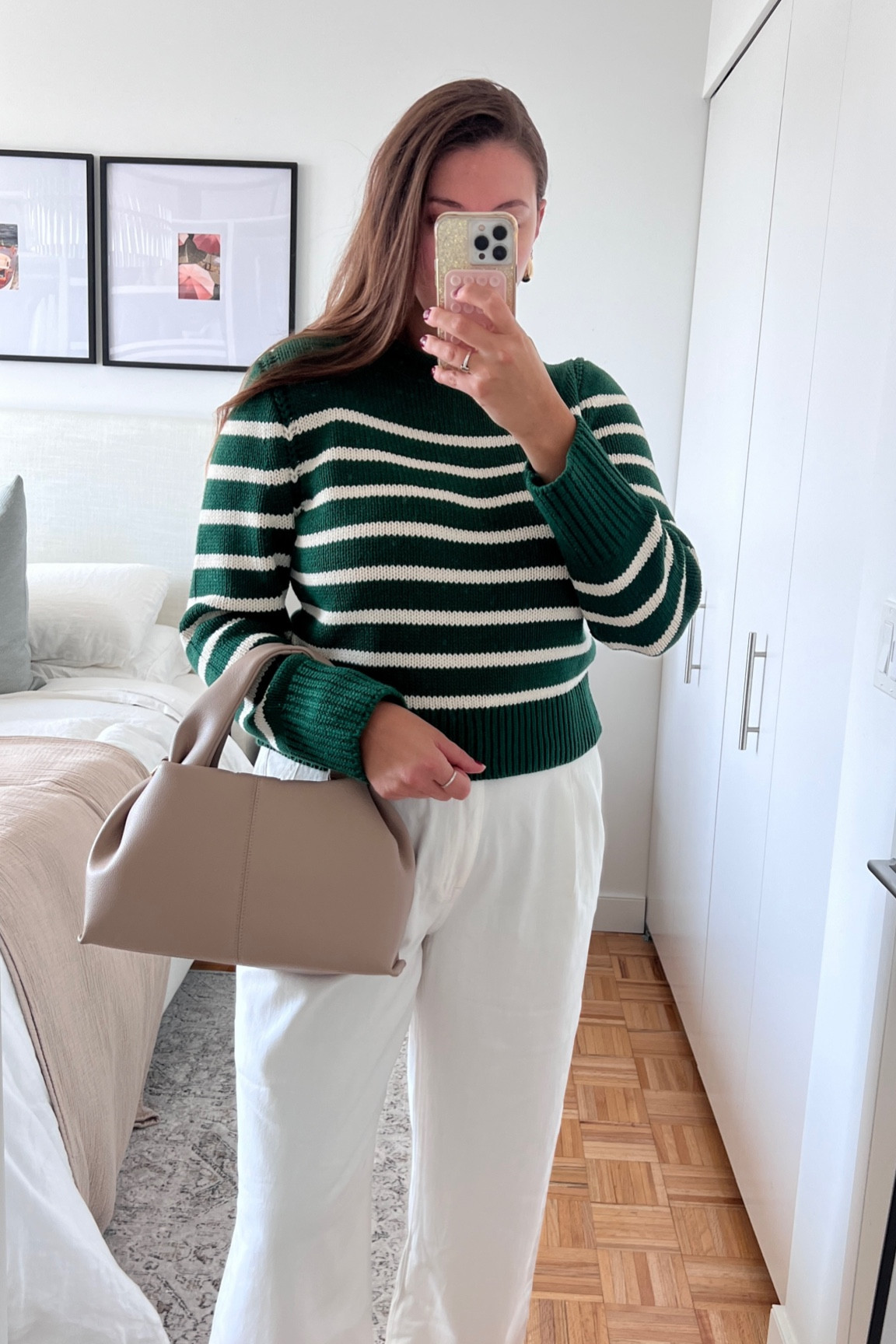 Fall outfit idea with green striped sweater from j. Crew 

size 10 fashion | size 10 | Tall girl outfit | tall girl fashion | midsize fashion size 10 | midsize | tall fashion | tall women | fall outfits 

#LTKSeasonal #LTKStyleTip
