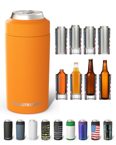 Frost Buddy Universal Can Cooler - Fits all - Stainless Steel Can Cooler for 12 oz & 16 oz Regular or Slim Cans & Bottles - Stainless Steel | Amazon (US)