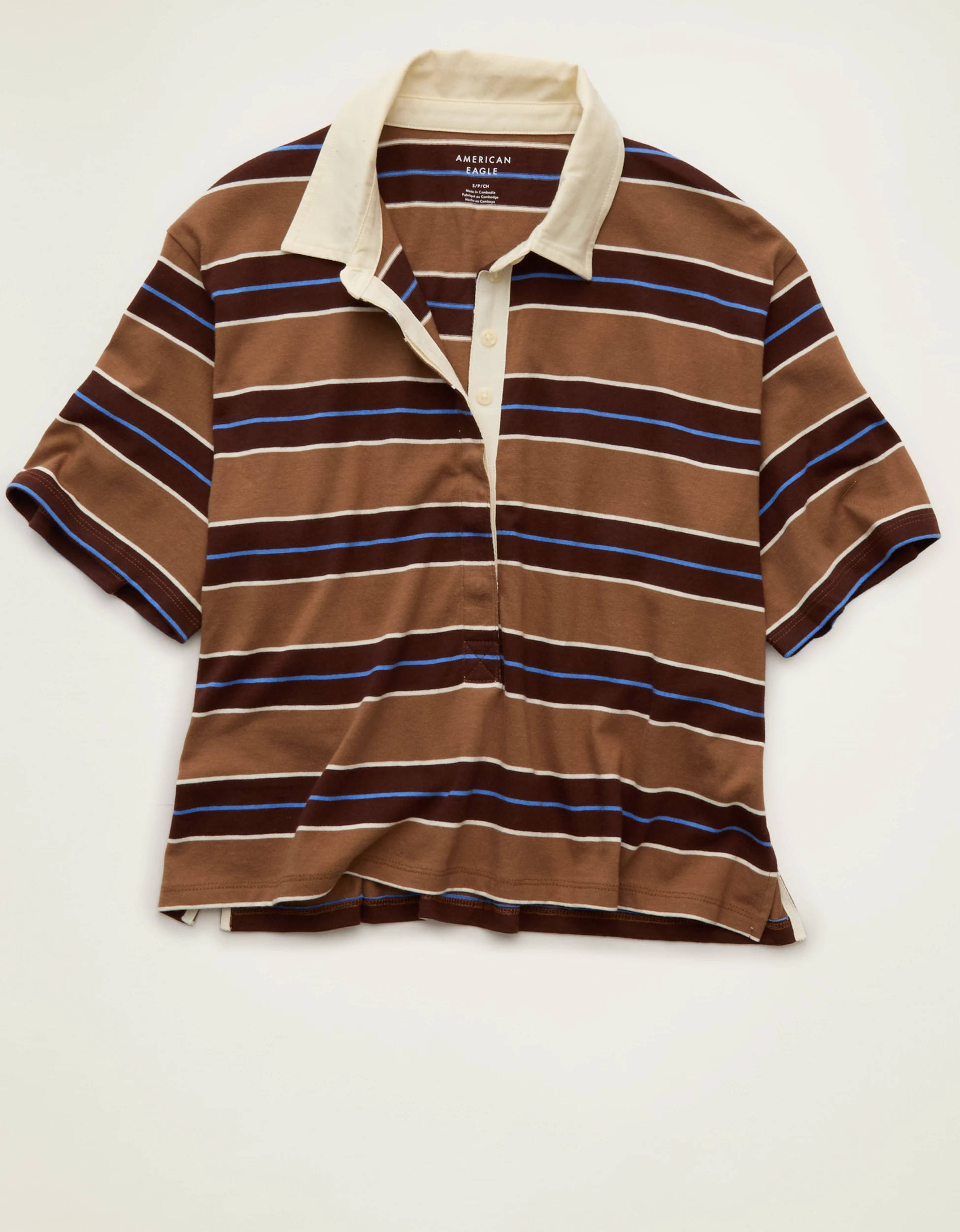 AE Striped Rugby Polo T-Shirt | American Eagle Outfitters (US & CA)