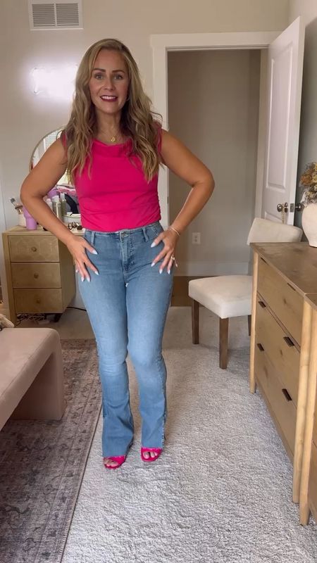 Warning 🚨 these jeans from Free People will have you feeling like a giraffe with a booty like Kim Kardashian 🦒🍑

I’m wearing a 27 in these slit flare leggings from Free People. They are form fitting in all the right places and seriously make me look way taller than I am (I’m 5’2) Don’t get me started about the back of them- they lift and sculpt your backside like no other 🙌🏼 

#whenyouwearfp #petitedenim #size6fashion #size8fashion #petitefashion #freepeople

#LTKfindsunder100 #LTKSeasonal #LTKstyletip