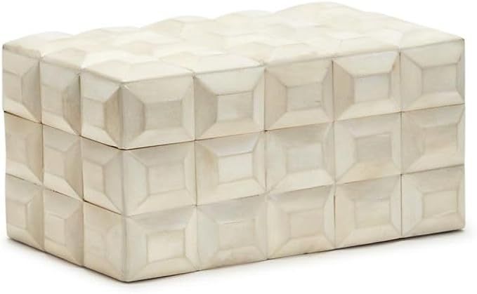 Two's Company Panels 3D Covered Box-MDF/Bone | Amazon (US)