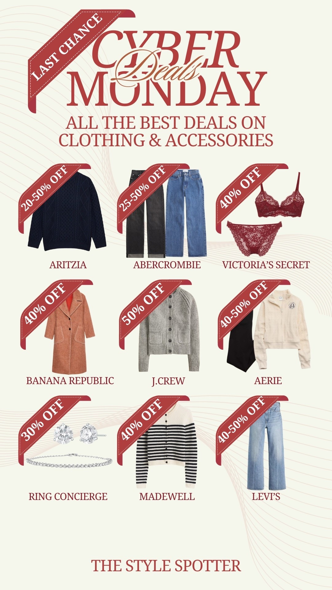 Cyber Monday Deals 🎁 
Save up to 50% on clothing favorite. 

#LTKGiftGuide #LTKHoliday #LTKCyberWeek