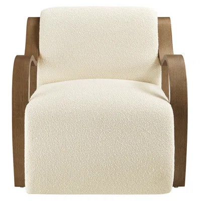 Grimsby Lattice Boucle Accent Armchair In Cream | Wayfair North America