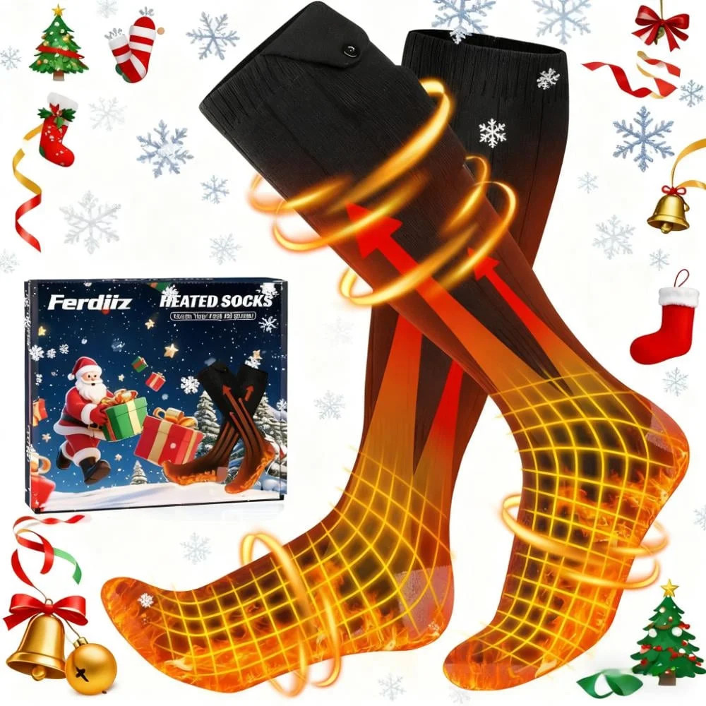 Heated Socks for Men & Women - Upgraded 7500mAh Rechargeable, 14H Warmth, 4 Heating Settings, Was... | Walmart (US)