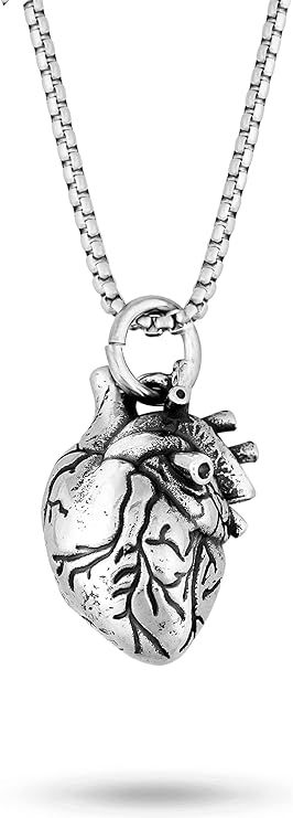 Sacina Gothic Anatomical Heart Necklace, Gothic Necklace, Goth Necklace, Punk Necklace, Halloween... | Amazon (US)