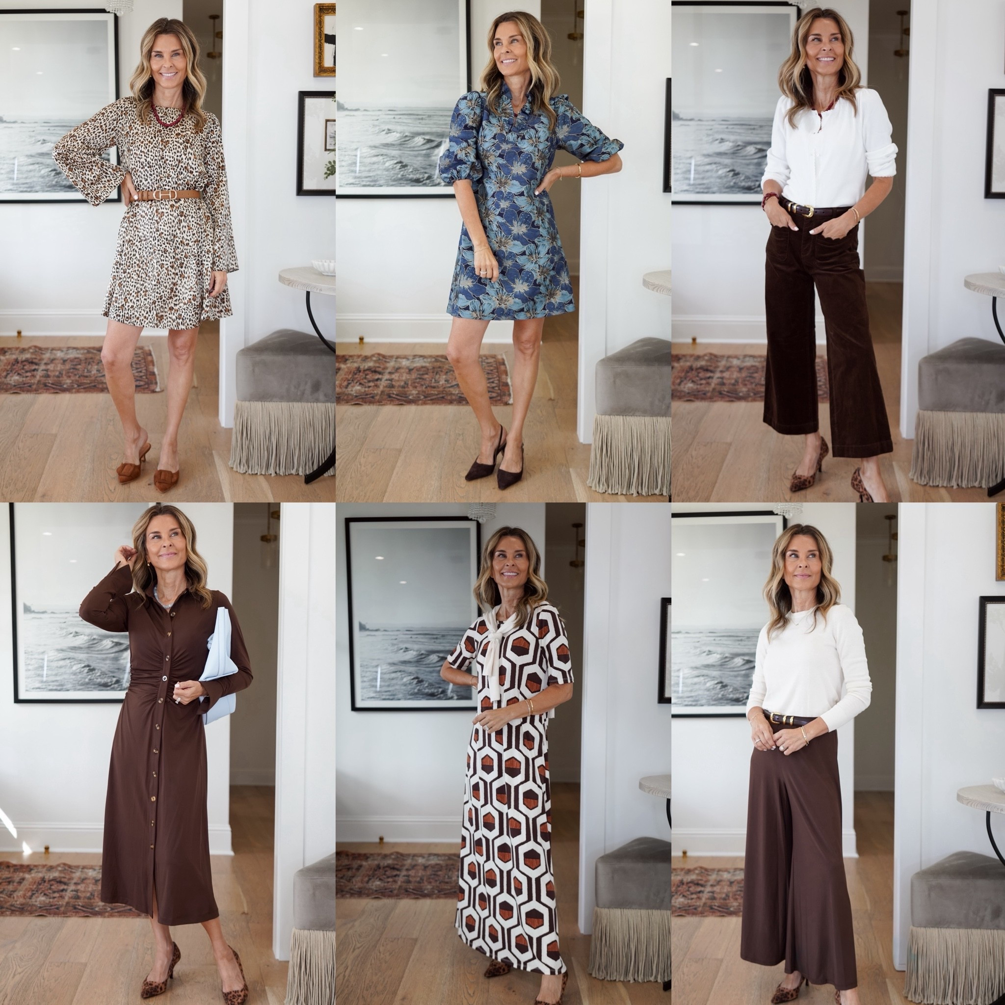 I’m 5’6’’
-blue floral dress size XS
-white cardi size S
-mocha suede scalloped pant TTS
-black pant TTS
-patterned dress size S
-mocha palazzo pant size S
-brown cinched waist dress size 2

#LTKootd #LTKOver40 #LTKSeasonal