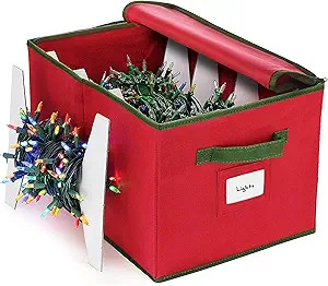 Zober Christmas Light Storage Box–Non-Woven Fabric with 4 Cardboard Light Storage Wraps, to Sto... | Amazon (US)