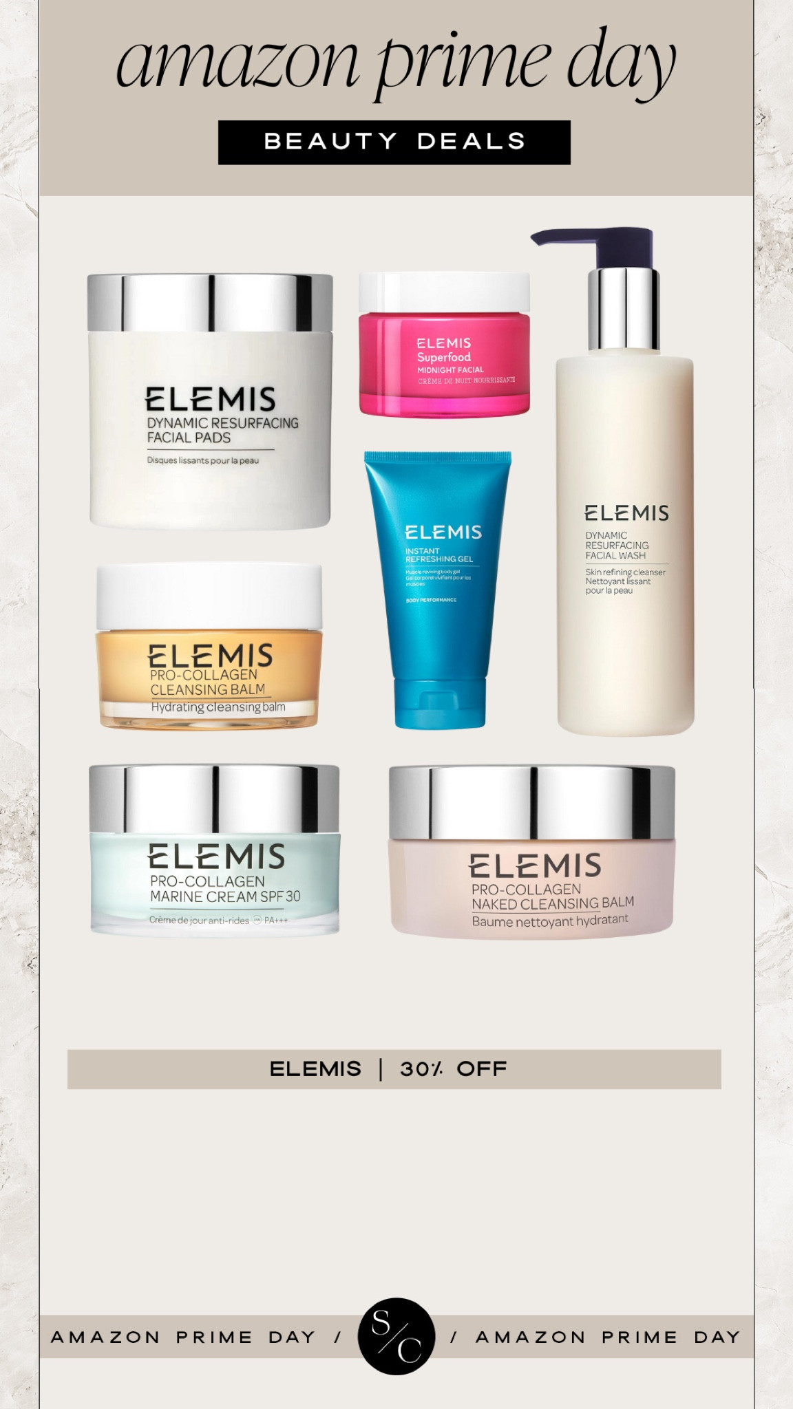 AMAZON PRIME DAY
Beauty Deal!
Elemis 30% off!

Beauty sale, skincare sale, elemis sale, Christmas gift for her


#LTKxPrimeDay #LTKSaleAlert #LTKBeauty