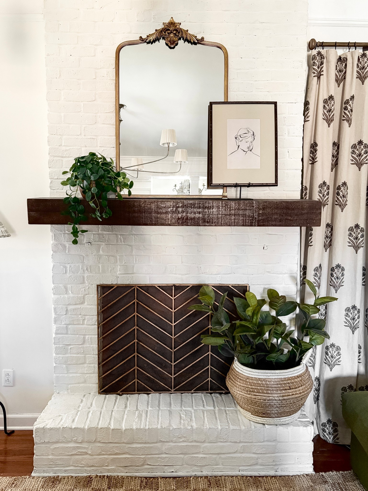 Did you know you can add a Pottery Barn shelf to your fireplace for the most beautiful mantle? It’s the perfect size too!! 

#LTKHome