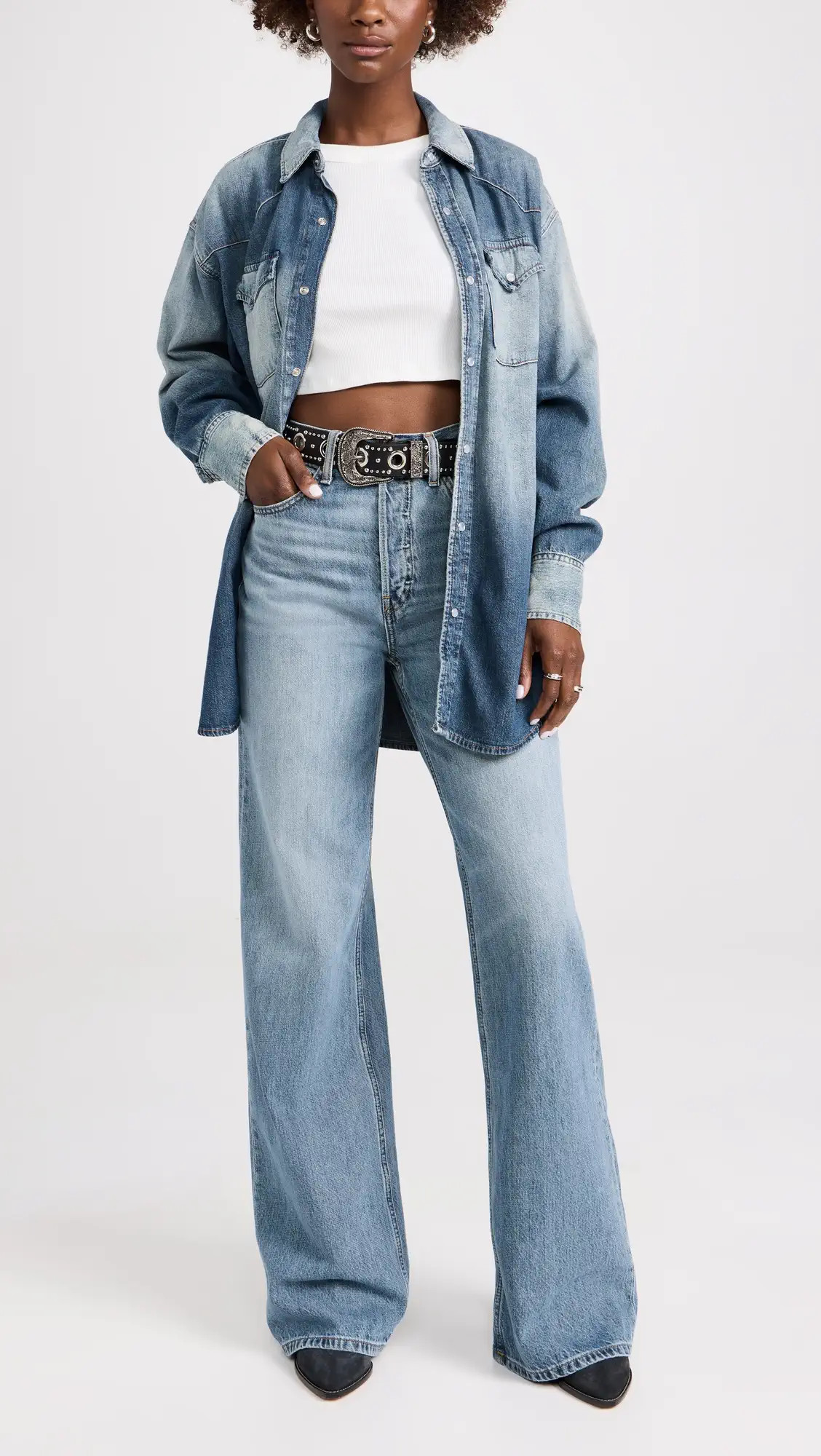 RE/DONE 70s Ultra High Rise Wide Leg Jeans | Shopbop | Shopbop