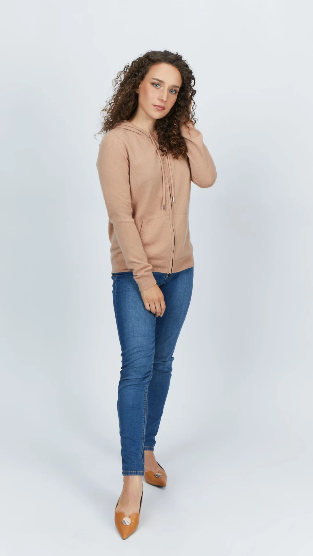 full-zip hoodie | Gobi Cashmere