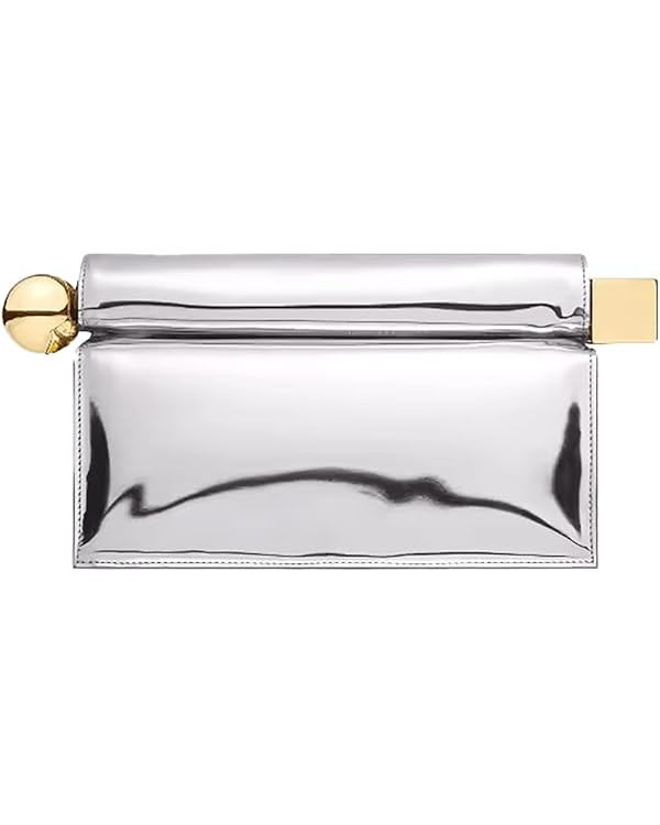 Trendy PU Leather Clutch Bag for Women Versatile Folding Evening Purse Metal Decoration Crossbody... | Amazon (US)