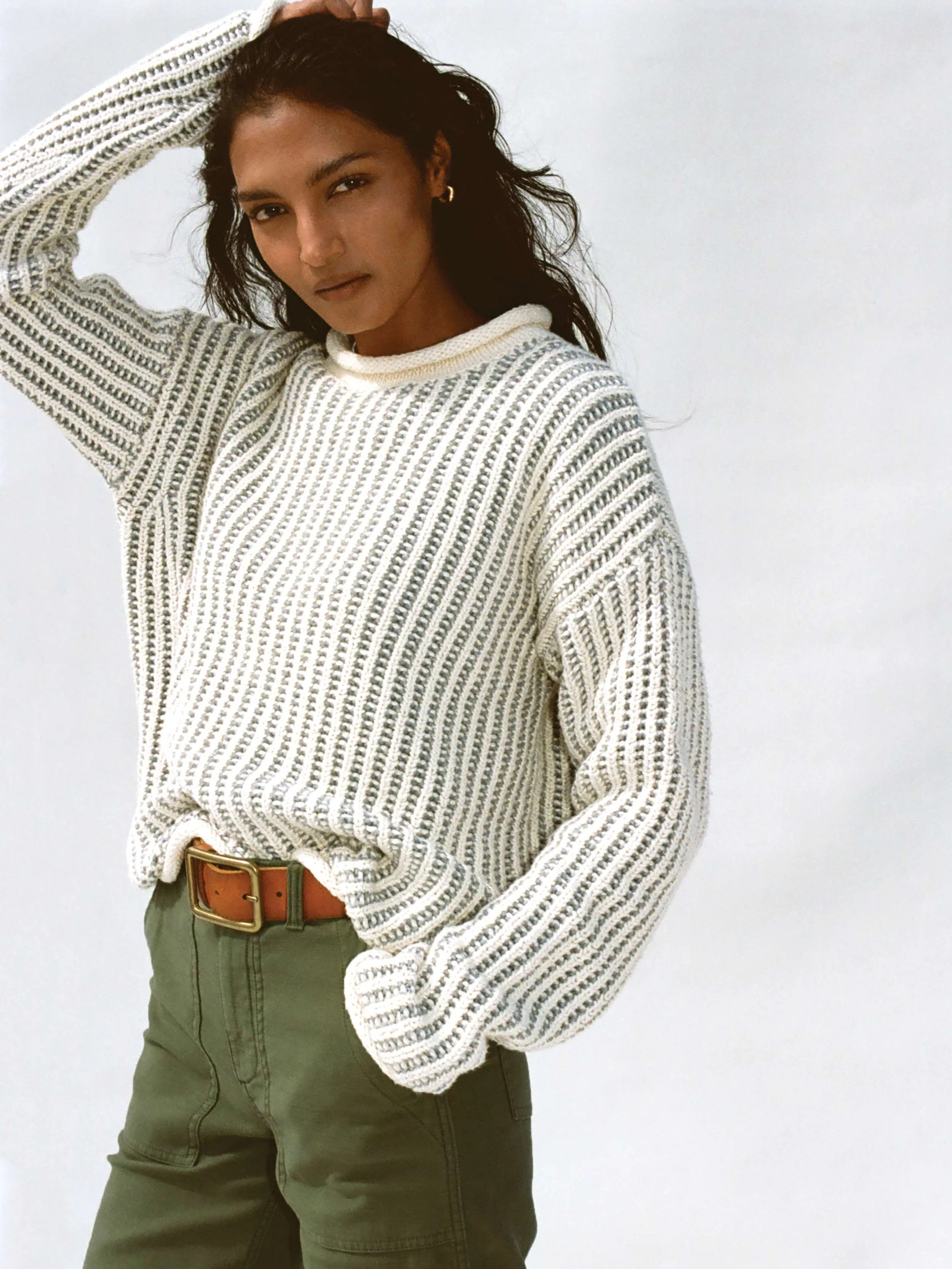 Heirloom Cotton Rollneck Sweater - Cream | Faherty