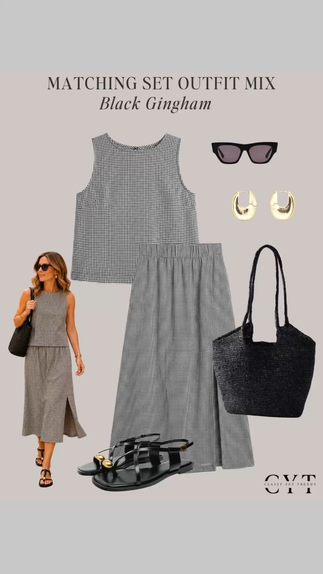 Matching Set Outfit Mix ✔️How To Style A Gingham Top And Skirt 10 Ways

black, tote, scrappy sandals, shorts, straw bag, white pants, white midi skirt, ruffle top, sneakers, denim shorts, crossbody, tank, Aritzia viral lodge pants

#streetstyle #linenlove #whattowear #summerwardrobe #summerstyling 

 