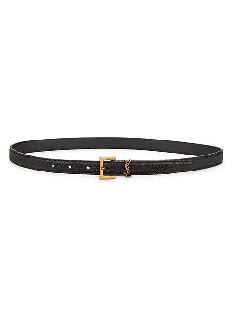 Monogram Leather Belt | Saks Fifth Avenue