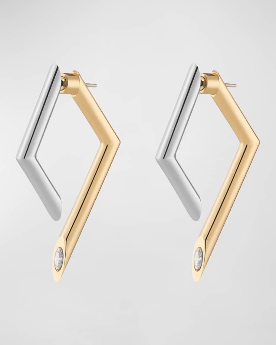 DEMARSON Mini Two-Tone Yana Earrings | Neiman Marcus