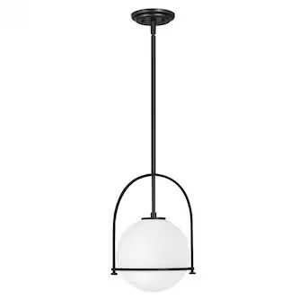 Hinkley  Somerset Black Transitional Opal Glass Globe Pendant Light | Lowe's