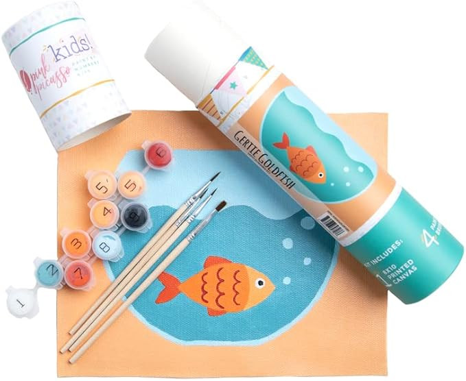 Pink Picasso Kits Paint by Number for Kids Ages 5-12 | DIY 8x10 Beginners Kids Paint Set Color by... | Amazon (US)