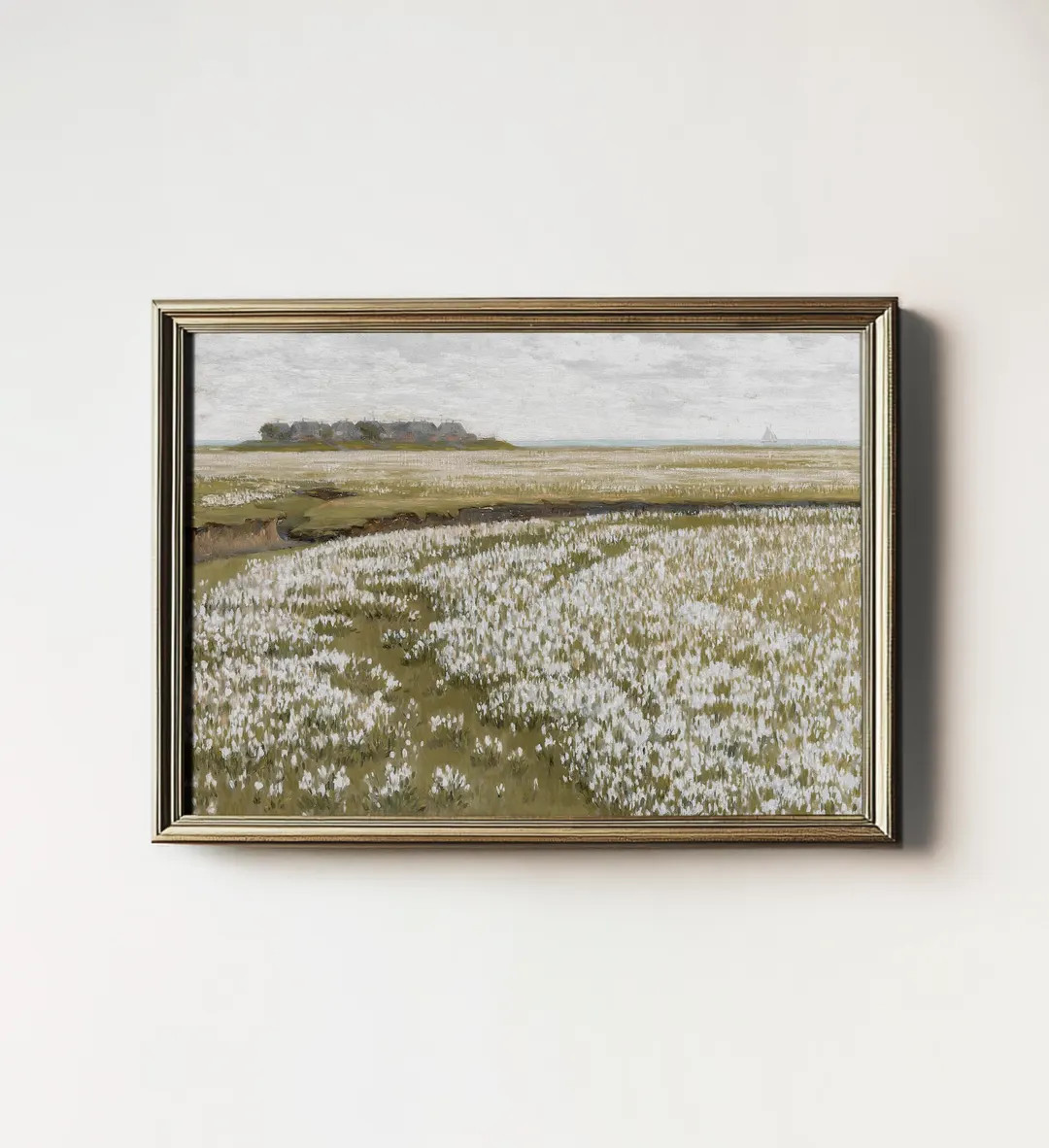 Spring Meadow Painting, Vintage Landscape Print, Country Field PRINTABLE Digital Download North P... | Etsy (US)