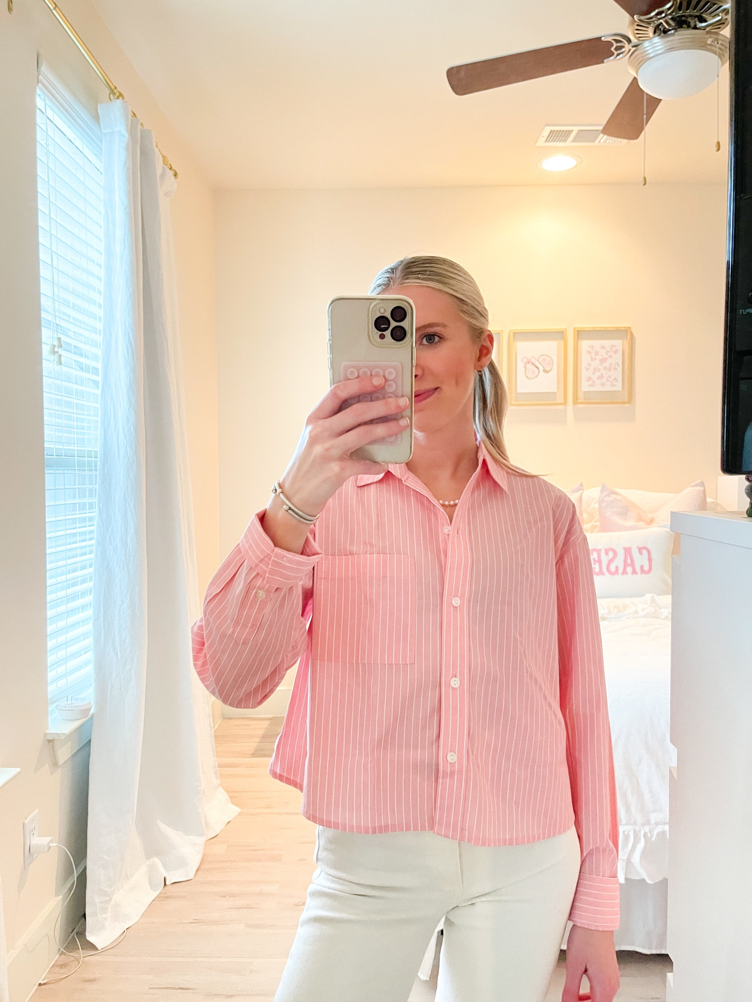 Abercrombie top//Abercrombie sale//pink top//pink & white stripe top 

#LTKfindsunder100 #LTKsalealert