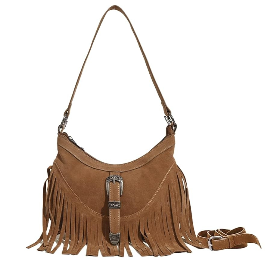 Sunwel Fashion Women Western Small Fringe Underarm Purse Hipppie Shoulder Bag with Tassel | Amazon (CA)
