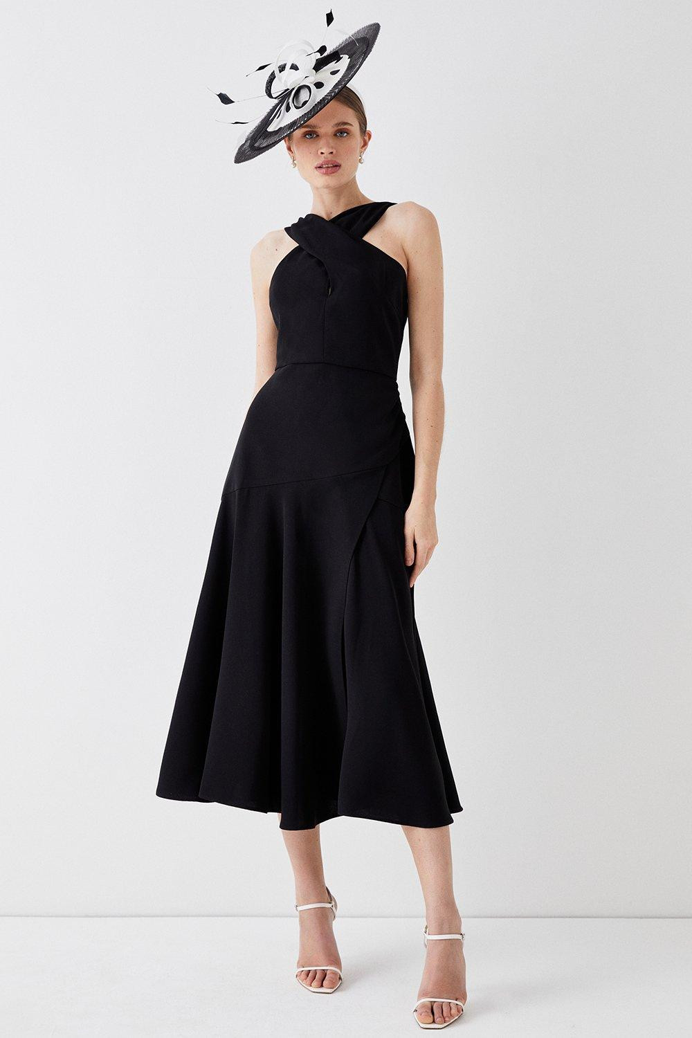 Cross Front Flowing Skirt Midi Dress | Coast UK & IE