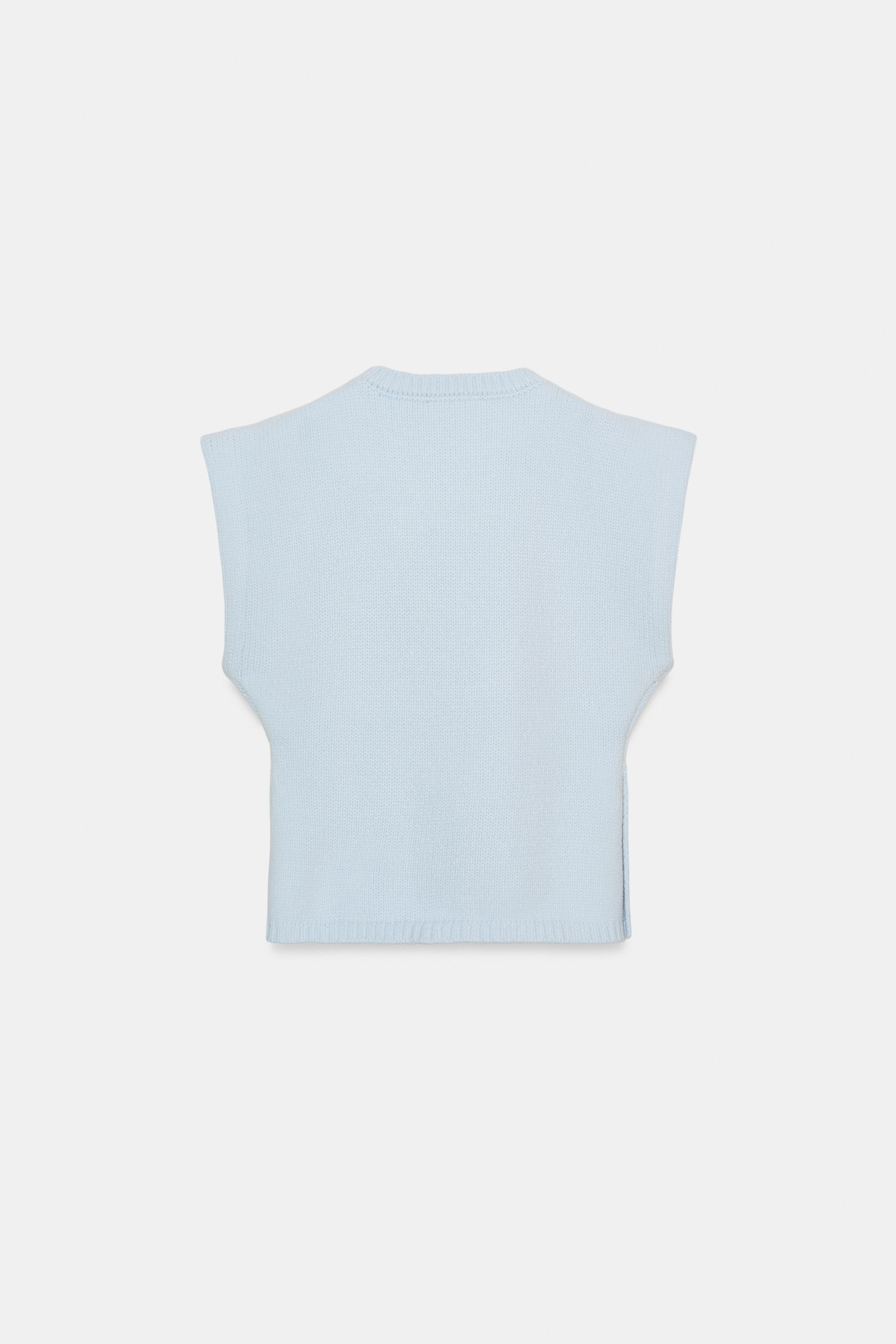 KNIT VEST WITH DEFINED SHOULDERS | Zara US