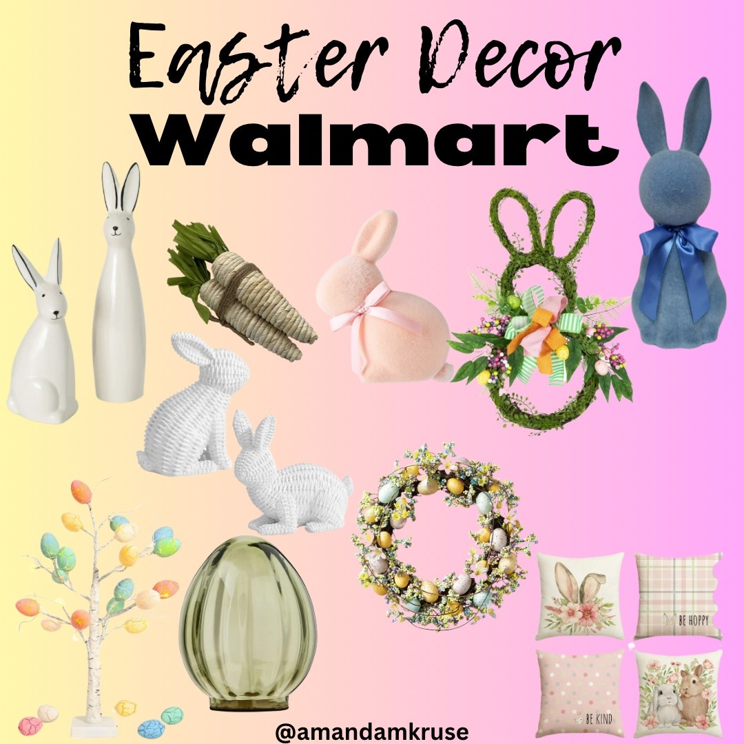 Easter decor from Walmart! 

Flocked bunny, Easter wreath, spring wreath, Easter pillow 

#LTKFindsUnder50 #LTKSeasonal #LTKHome